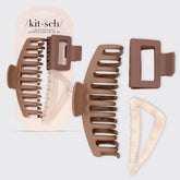 Recycled Plastic Assorted Claw Clip 3pc - Oversized Claw Clip