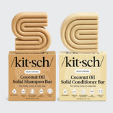 Coconut Oil Shampoo & Conditioner Bar Combo for Dry Damaged Hair