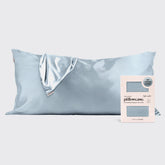 Satin Pillowcase in Haze Blue 4 Pack - King