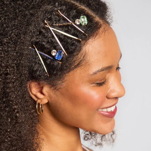 Garden Bouquet Cloud & Gem Bobby Pins 8pc Set