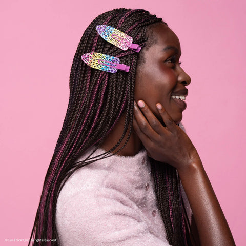 Lisa Frank x Kitsch XL Creaseless Clips in Rainbow Leopard