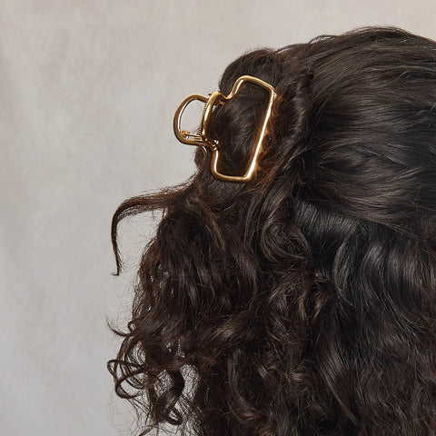 Gold Metal Cloud Claw Clip