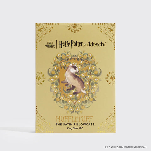 Kitsch x Harry Potter Satin Pillowcase in Huflepuff - King