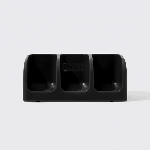 Black Self-Draining Soap Dish