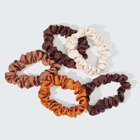 Sedona Satin Petite Scrunchies 5pc Set