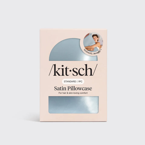 Satin Pillowcase in Haze Blue
