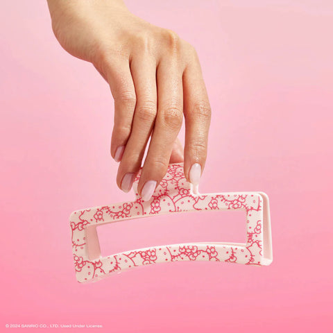 Kitsch x Hello Kitty Jumbo Claw Clip in Pink Kitty Faces