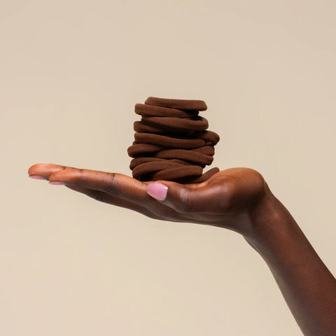 Chocolate Seamless Hair Elastics 20pc Set