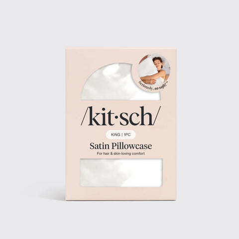 Satin Pillowcase in Ivory - King