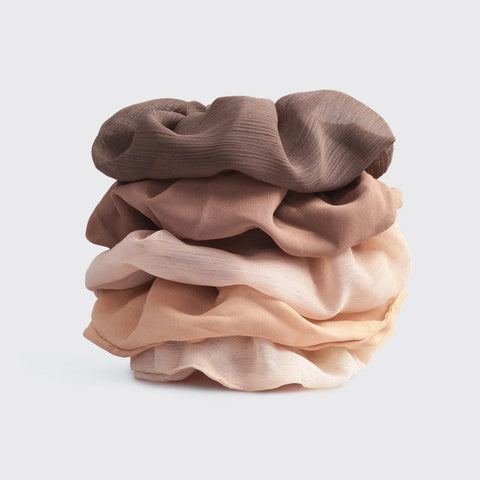 Crepe Scrunchies in Terracotta