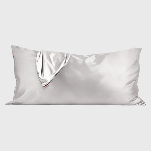 Satin Pillowcase in Silver 4 Pack Bundle - King