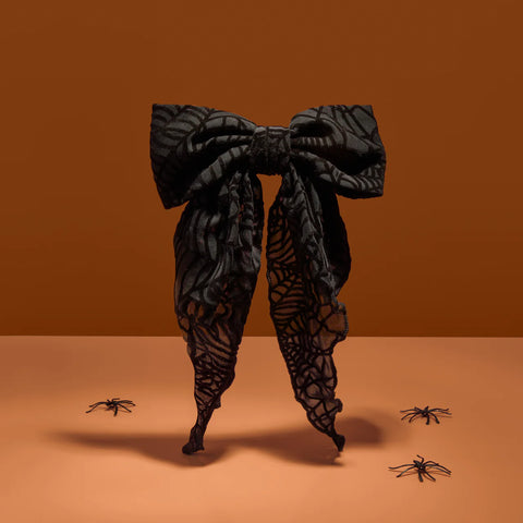 Spiderweb Bow Hair Clip