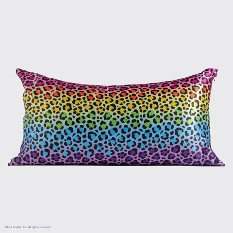 Lisa Frank x Kitsch Satin Pillowcase in Rainbow Leopard 2 Pack - King