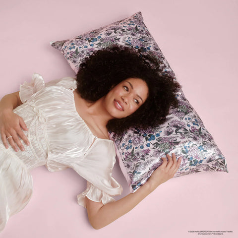 Bridgerton x Kitsch Satin Pillowcase in Wisteria 4 Pack - King