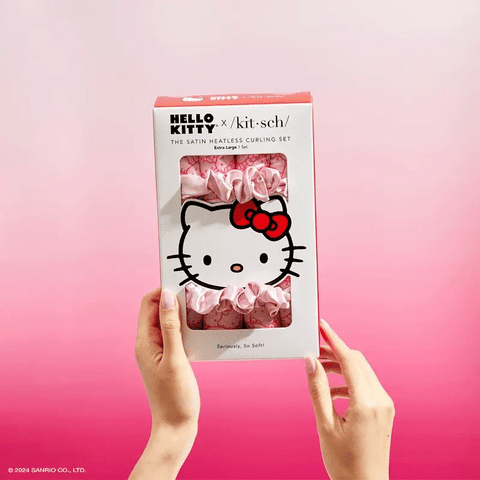 Kitsch x Hello Kitty XL Heatless Curling Set in Hello Kitty Faces